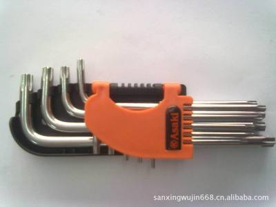 【代理 高品质 雅赛崎 镜面梅花内六角扳手 9件套AK-196 T10-T50】价格,厂家,图片,扳手,东莞市虎门润新电子工具商行-